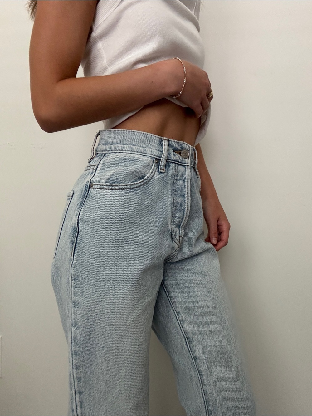 Pacsun Light wash high waisted straight leg jeans size 24
